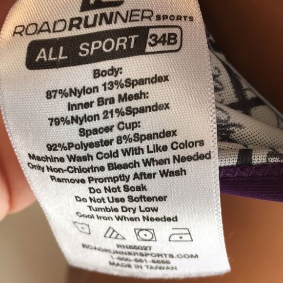 RoadRunner Road Runner Sports Sport Bra 34B - Picture 8 of 14